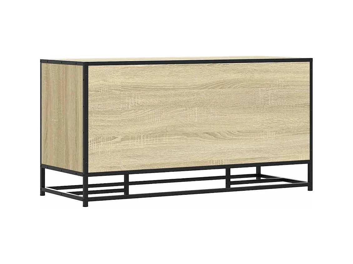 Banc à chaussures chêne sonoma bois d'ingénierie et métal