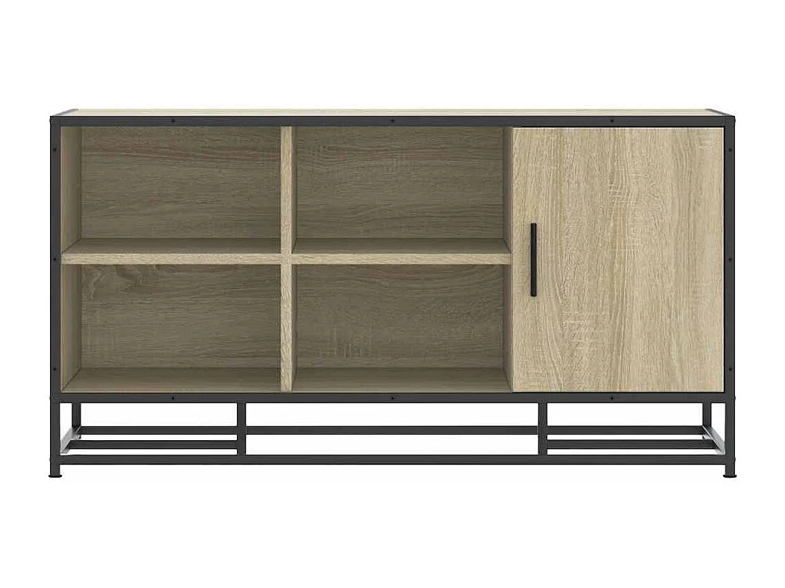 Banc à chaussures chêne sonoma bois d'ingénierie et métal