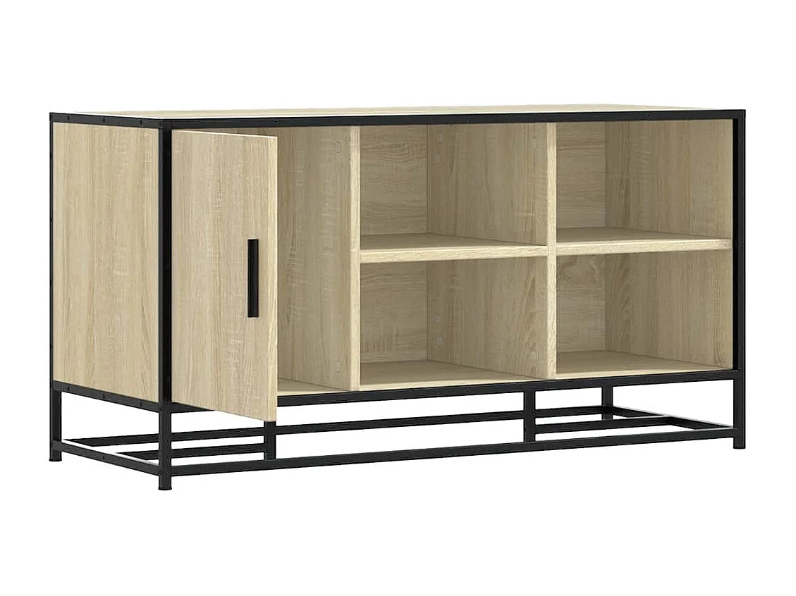 Banc à chaussures chêne sonoma bois d'ingénierie et métal