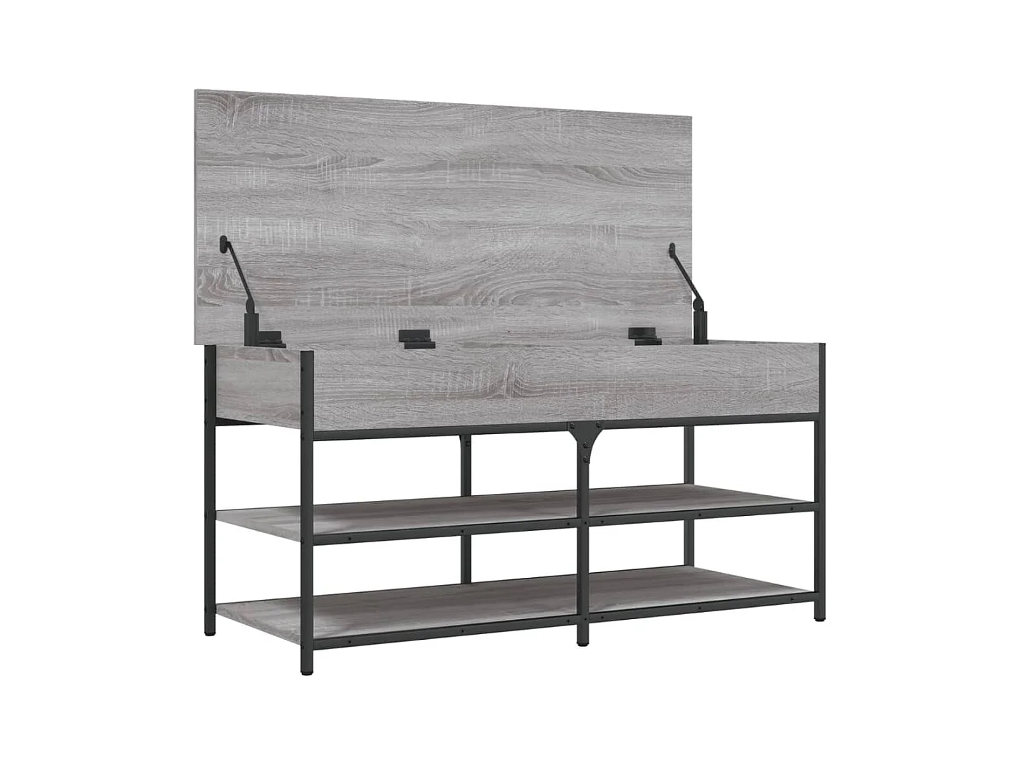 Schuhbank Sonoma grau 100x42,5x50 cm Holzwerkstoff