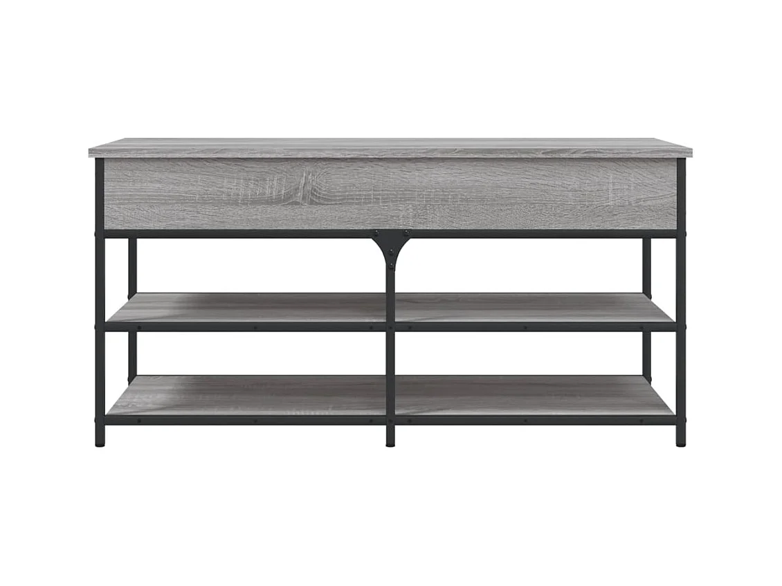 Schuhbank Sonoma grau 100x42,5x50 cm Holzwerkstoff