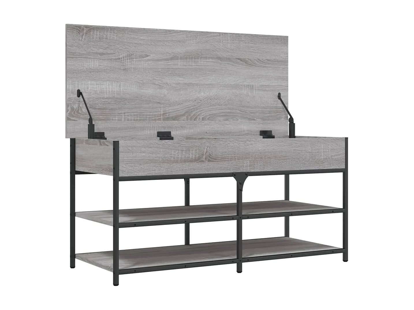 Panca portascarpe grigia Sonoma 100x42,5x50 cm in legno ingegnerizzato