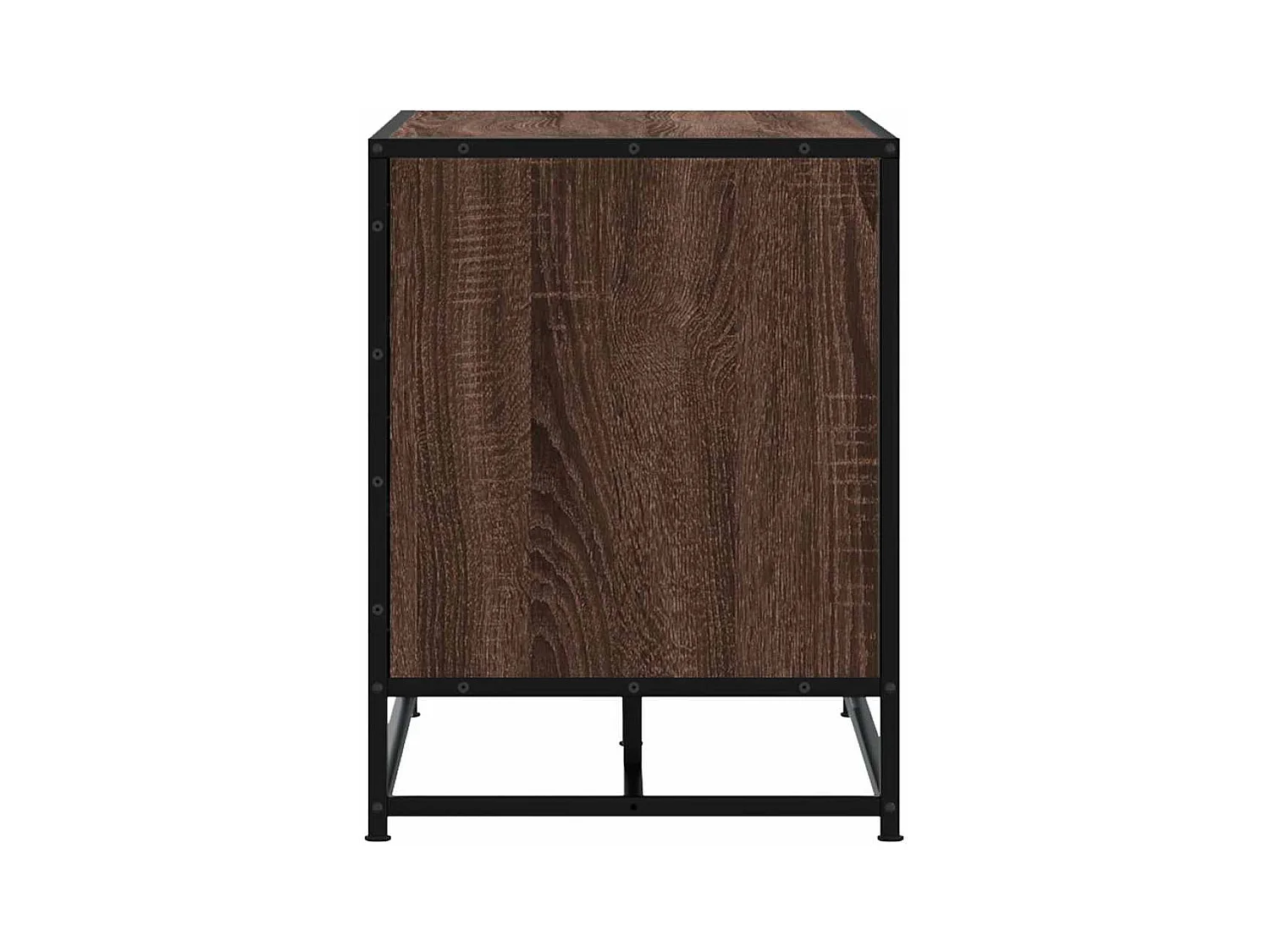 Banc à chaussures chêne marron bois d'ingénierie et métal