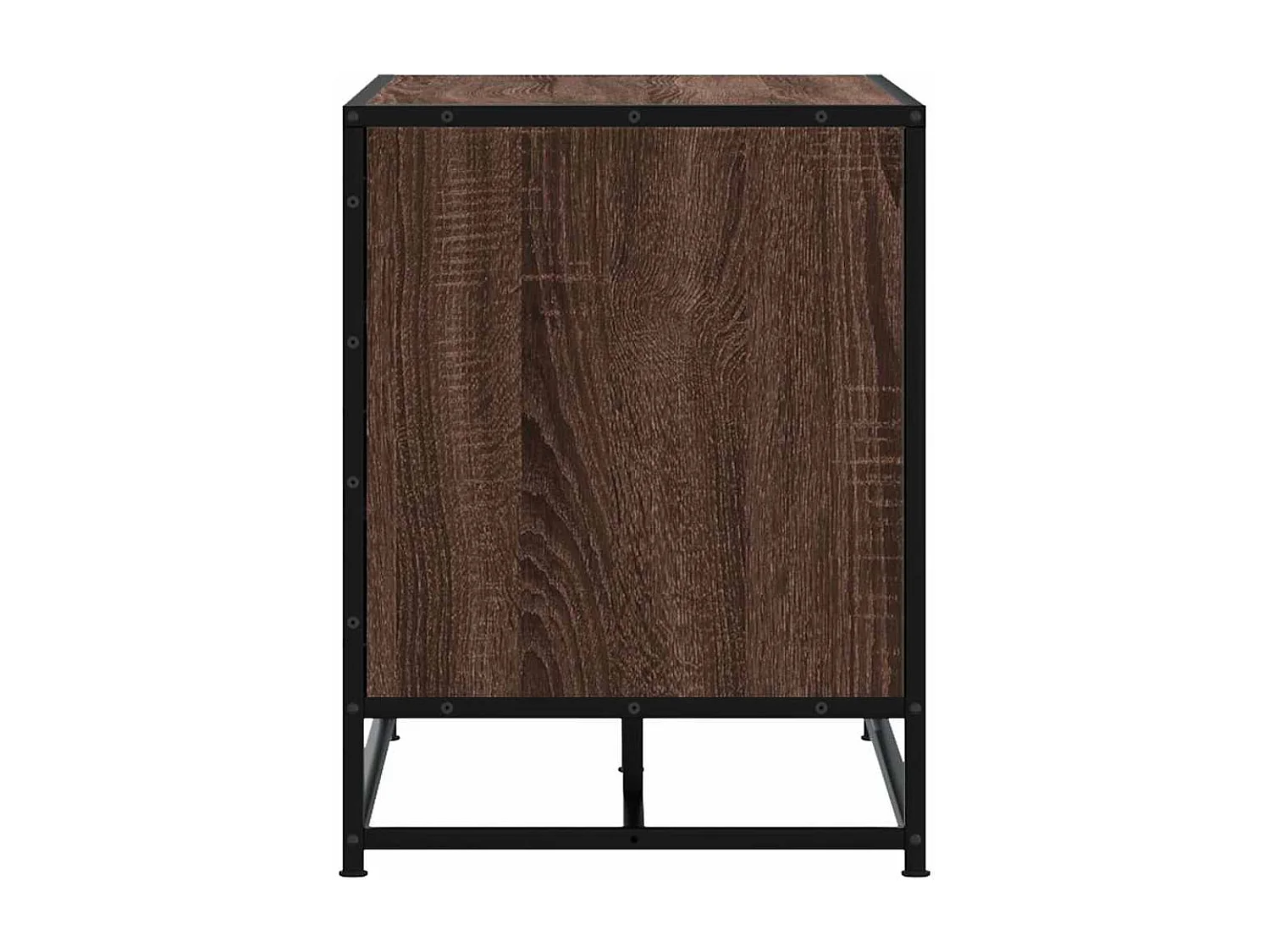 Banc à chaussures chêne marron bois d'ingénierie et métal