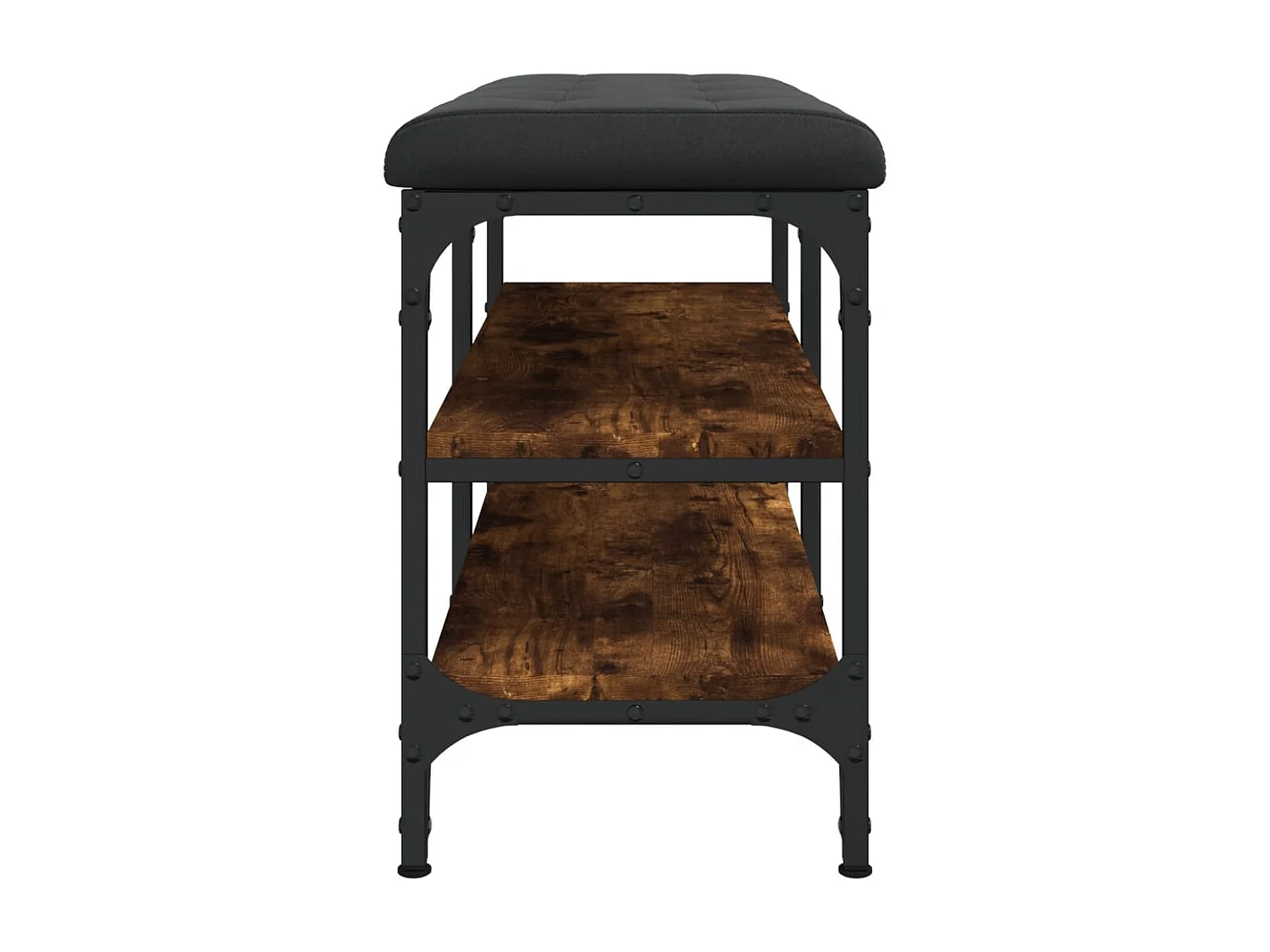 Schuhbank aus geräucherter Eiche 82x32x47 cm Holzwerkstoff