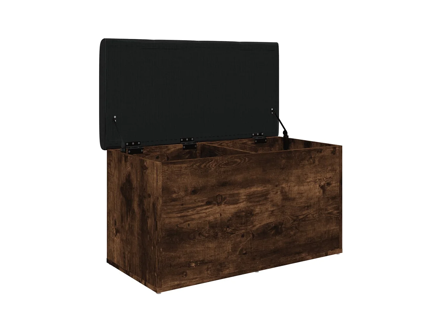 Banc de rangement chêne fumé 82x42x45 cm Bois d'ingénierie