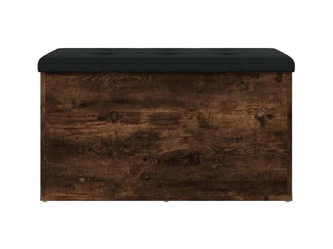 Banc de rangement chêne fumé 82x42x45 cm Bois d'ingénierie