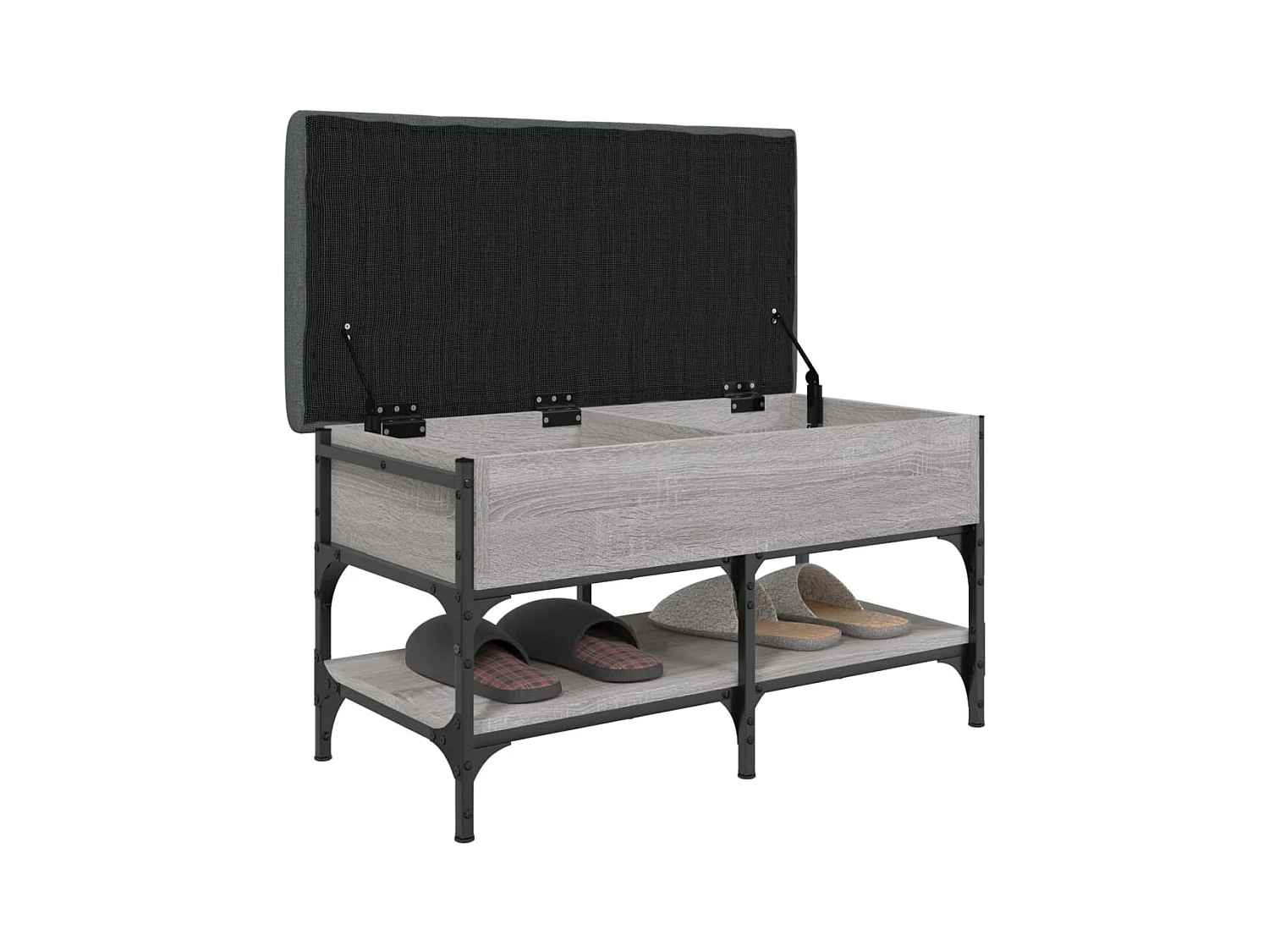 Schuhbank Sonoma grau 82x42x45 cm Holzwerkstoff