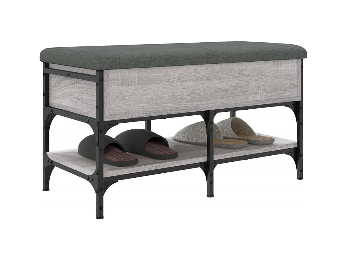 Schuhbank Sonoma grau 82x42x45 cm Holzwerkstoff