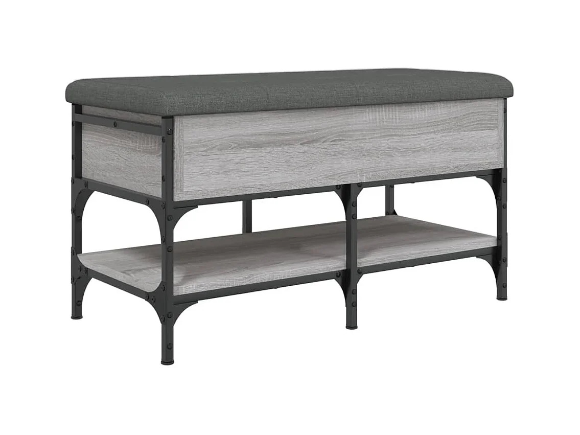 Schuhbank Sonoma grau 82x42x45 cm Holzwerkstoff