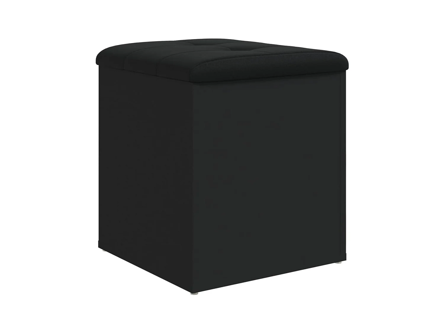 Panca contenitore nera 42x42x45 cm in legno ingegnerizzato