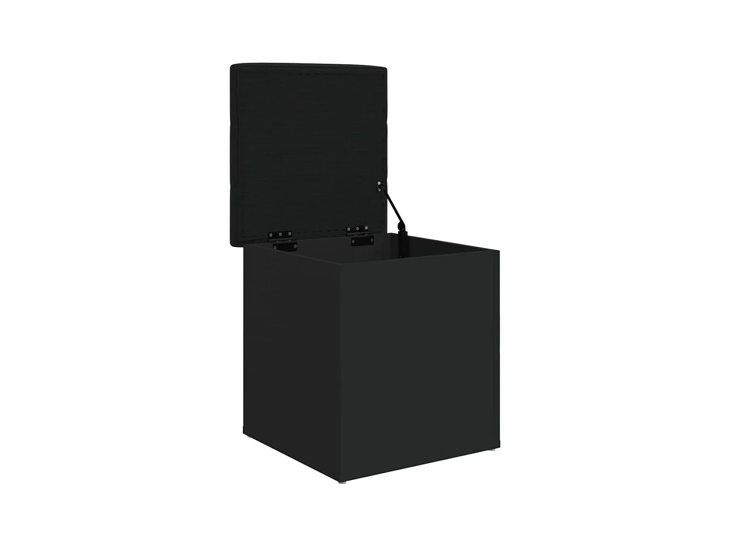 Panca contenitore nera 42x42x45 cm in legno ingegnerizzato