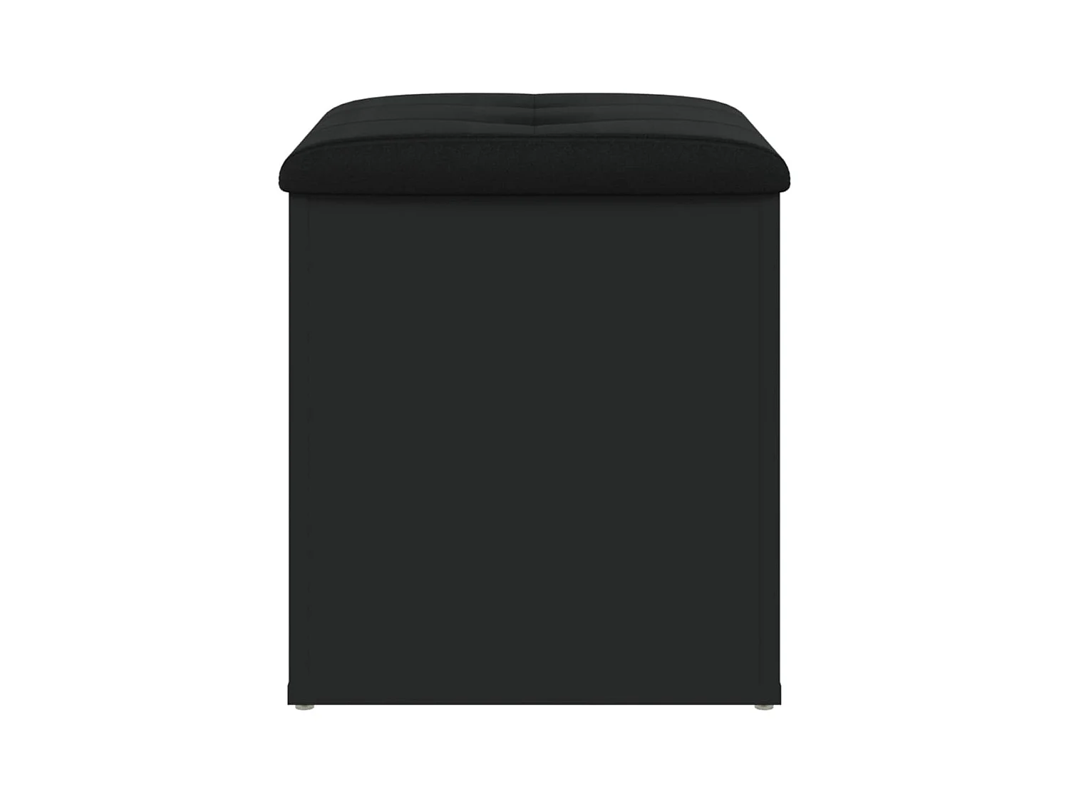 Panca contenitore nera 42x42x45 cm in legno ingegnerizzato