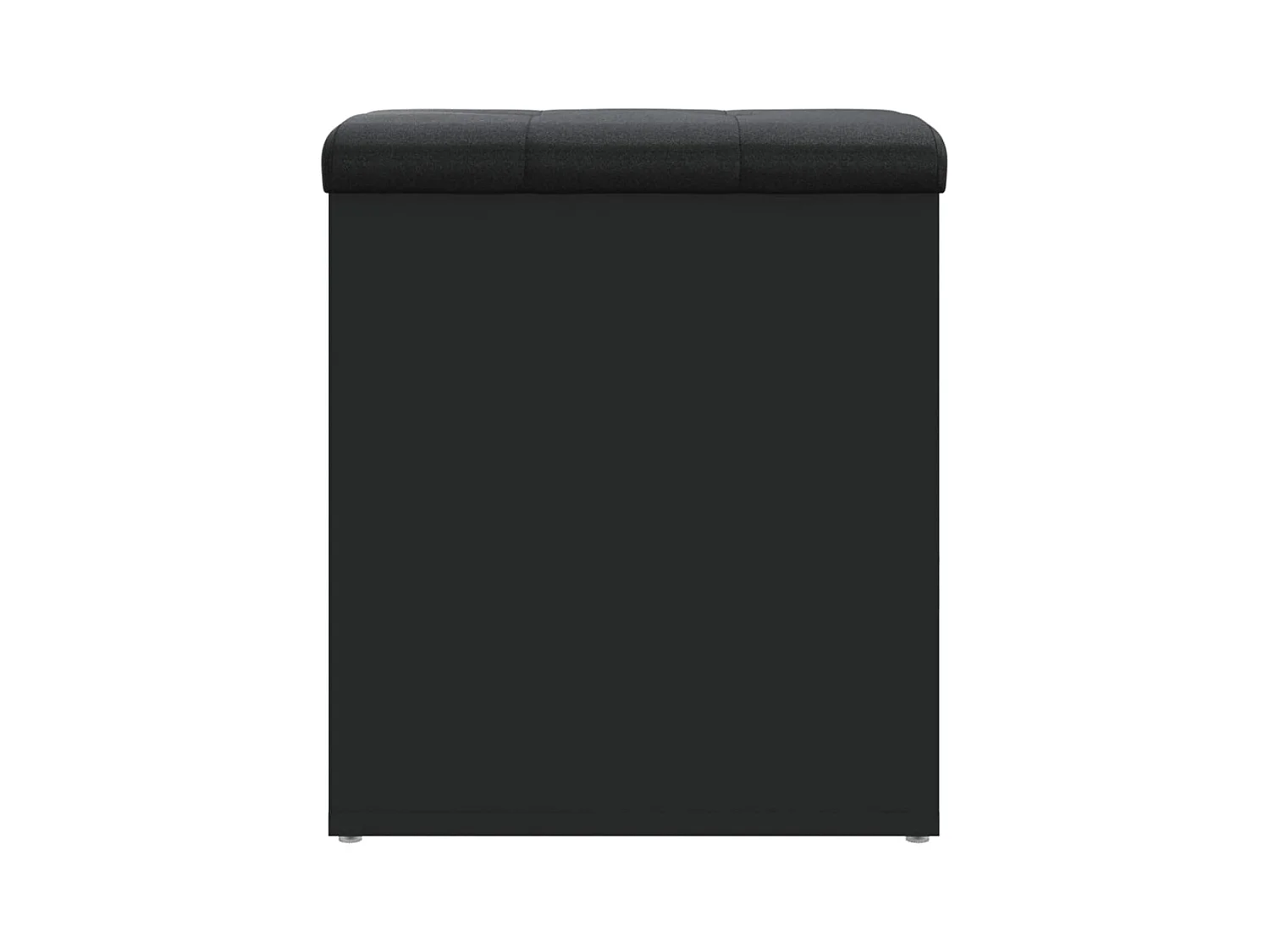 Panca contenitore nera 42x42x45 cm in legno ingegnerizzato