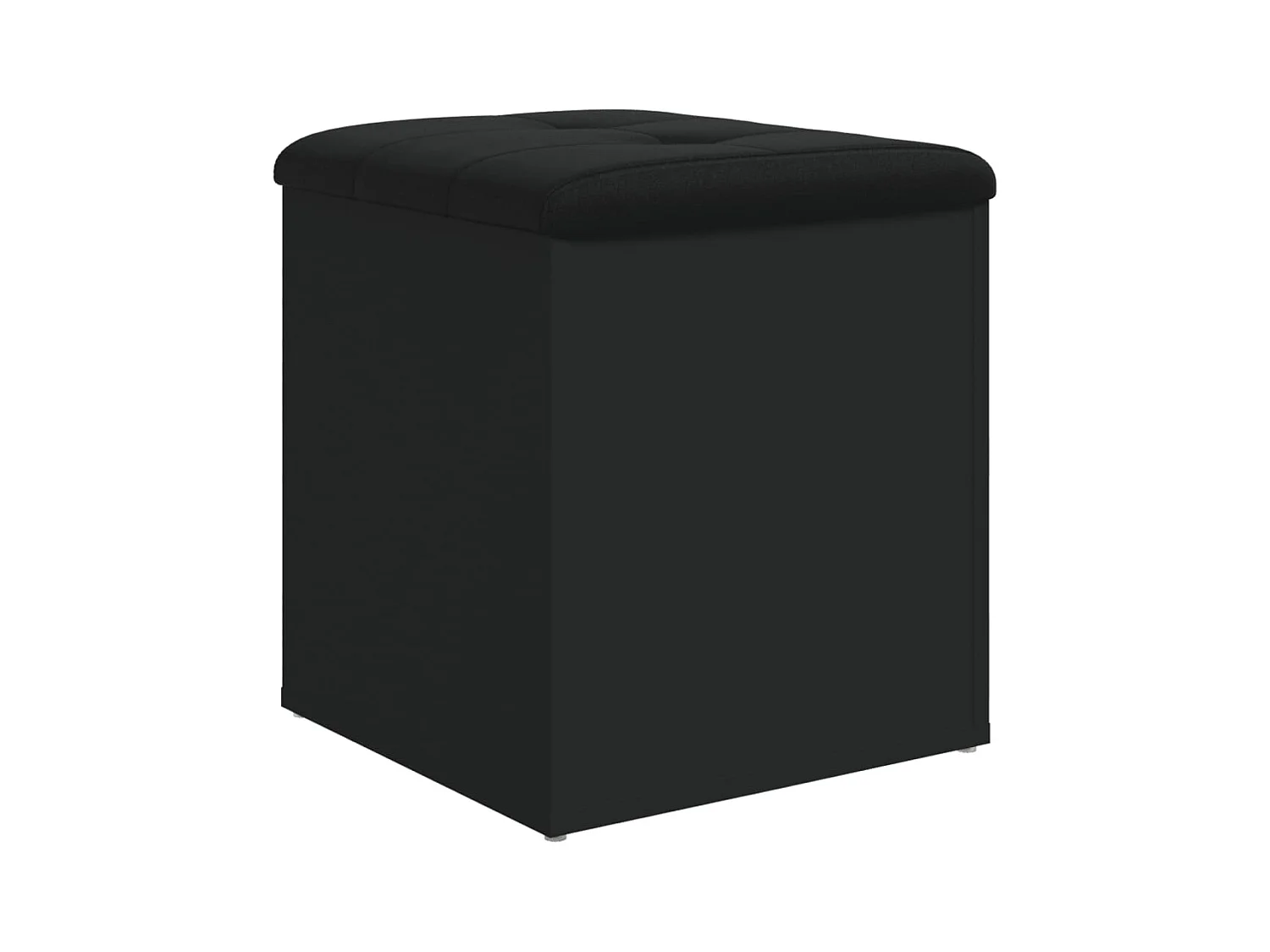 Panca contenitore nera 42x42x45 cm in legno ingegnerizzato