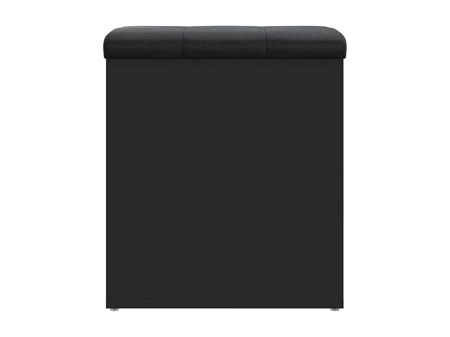 Banco de almacenaje negro 42x42x45 cm madera de ingeniería