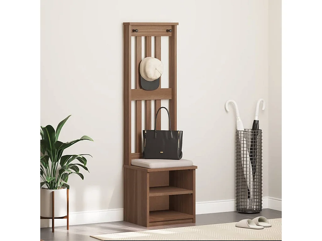 Portemanteau SANDNES 45x40x159,5 cm bois massif pin