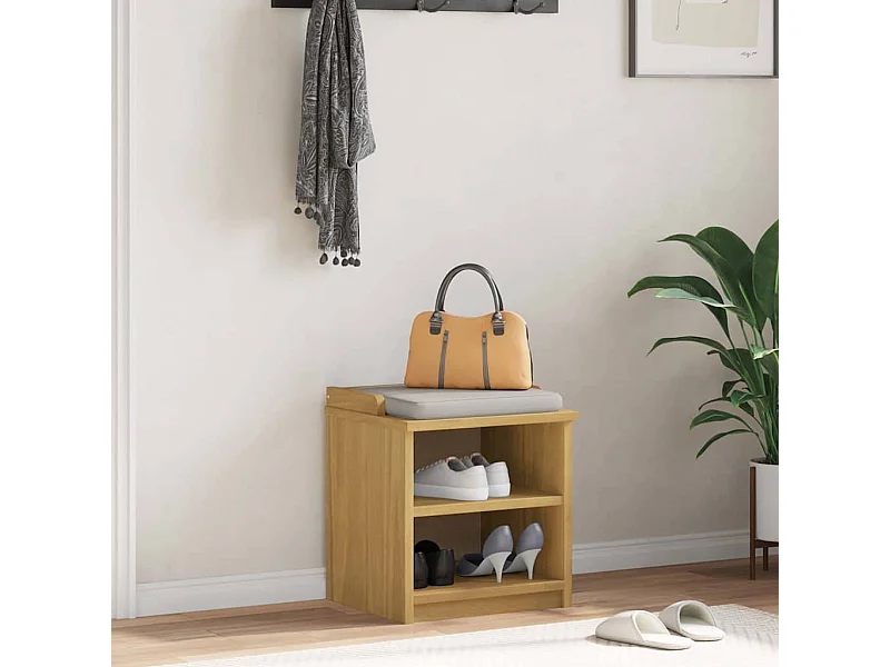 Panca da ingresso SANDNES 45x40x50 cm in legno massello di pino