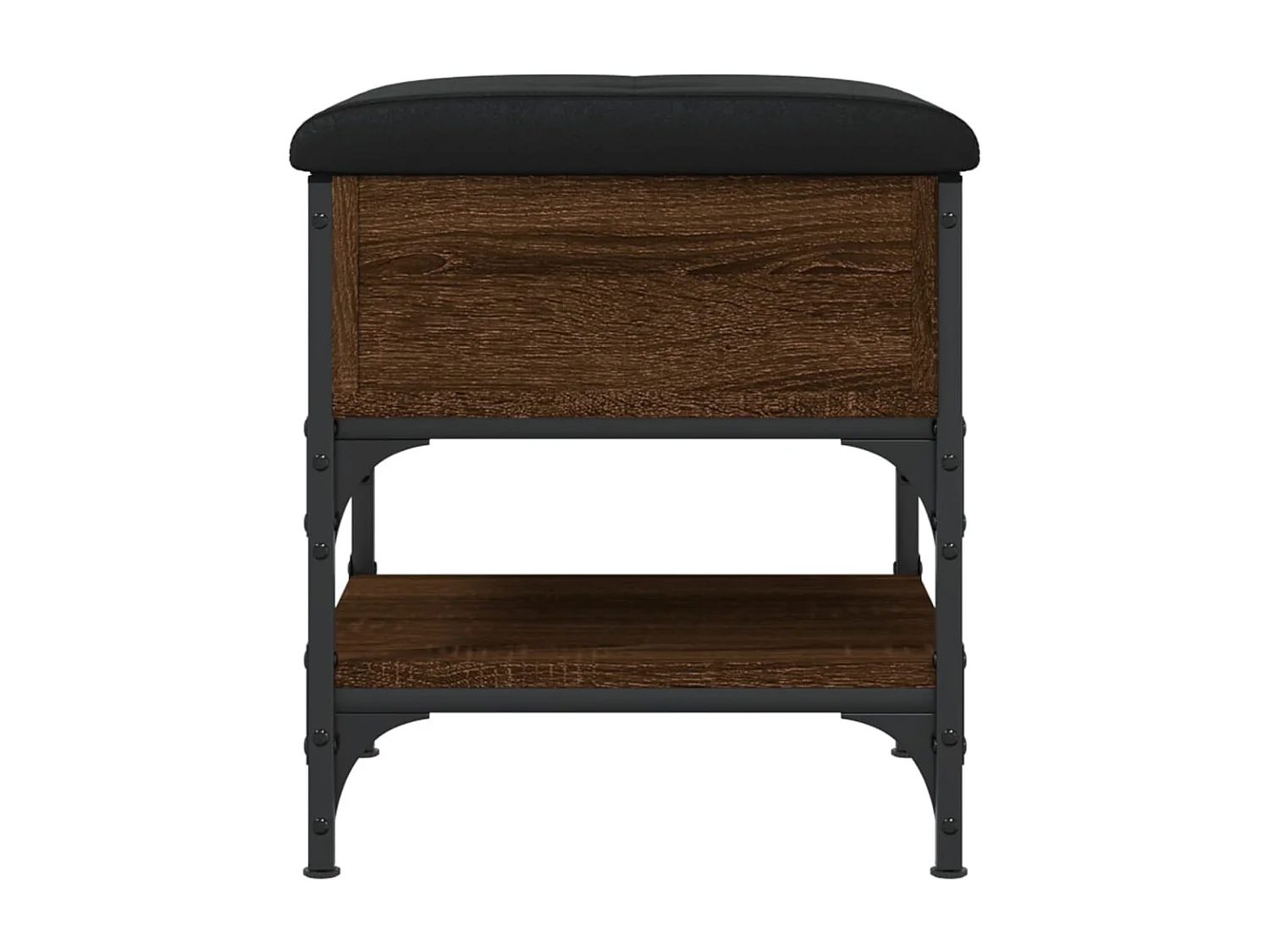 Panca portascarpe in rovere marrone 42x42x45 cm in legno ingegnerizzato