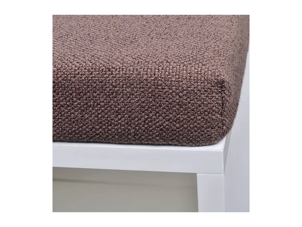 Banc de rangement à chaussures 10 compartiments Blanc