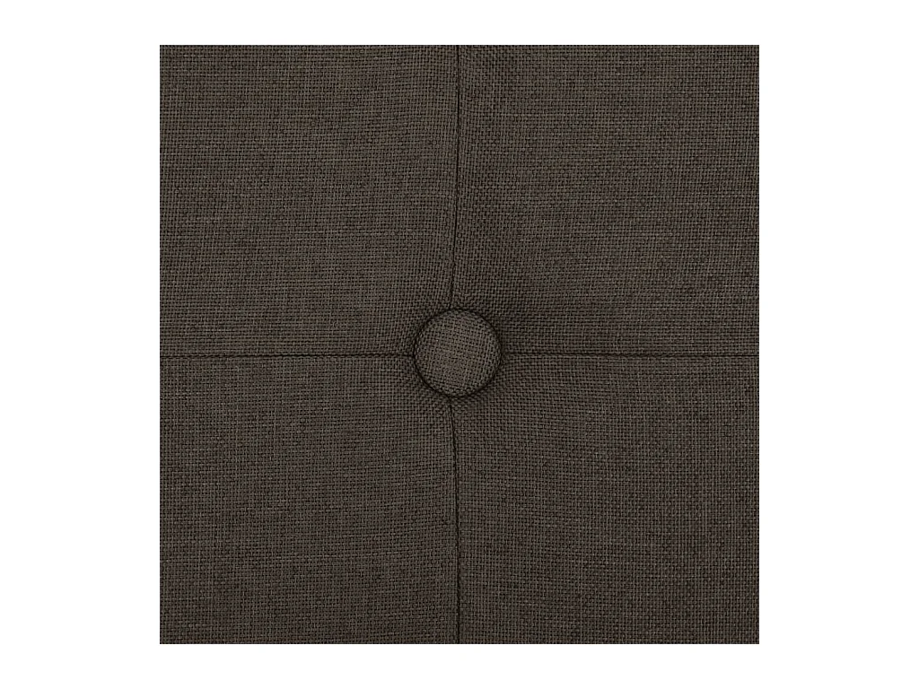 Donkerbruine opvouwbare opbergbank van imitatielinnen