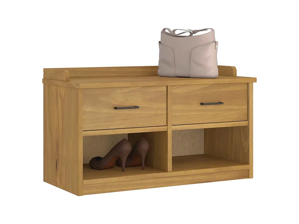 Banc de couloir SANDNES 87x40x50 cm bois de pin massif