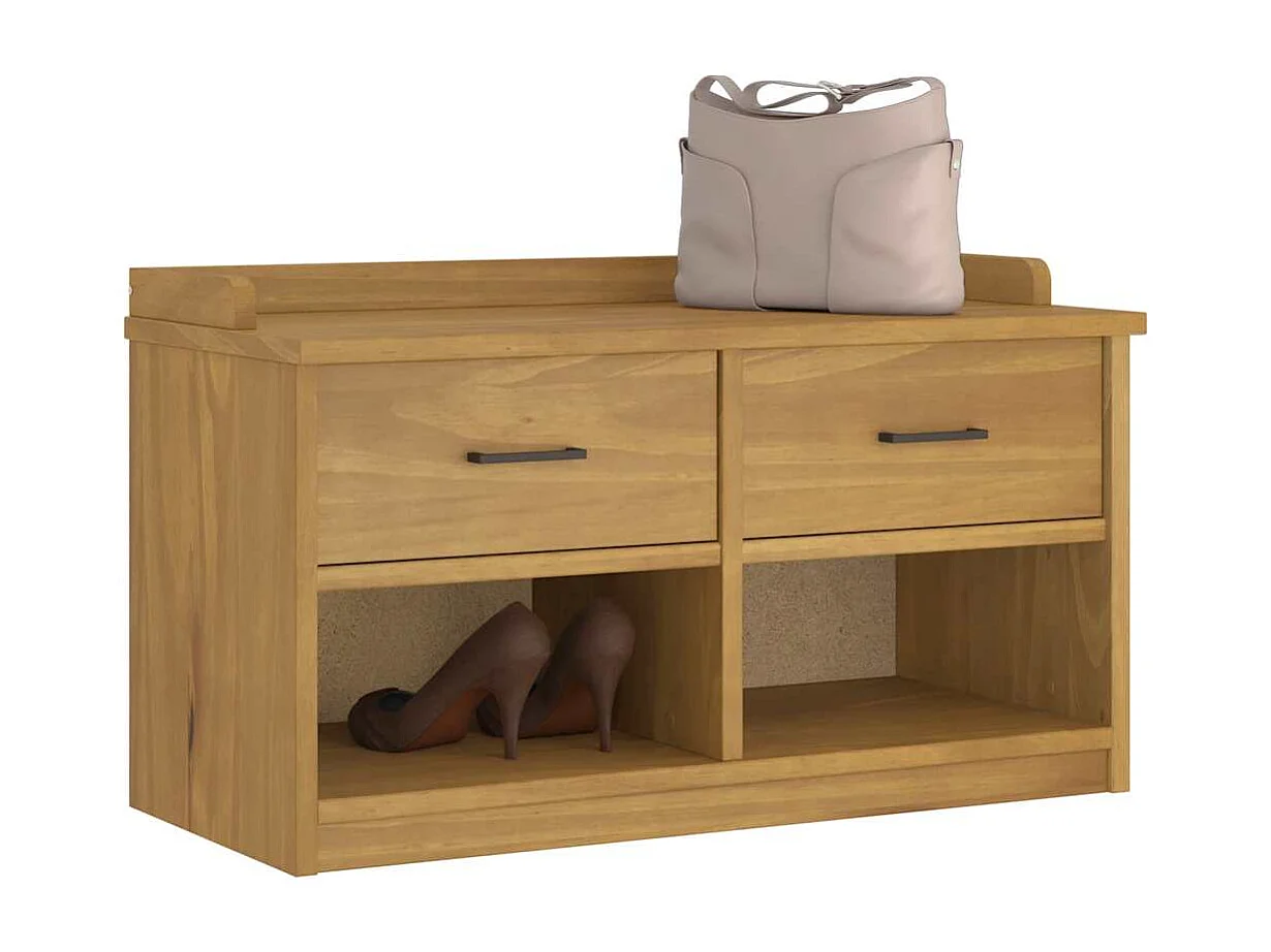 Banc de couloir SANDNES 87x40x50 cm bois de pin massif