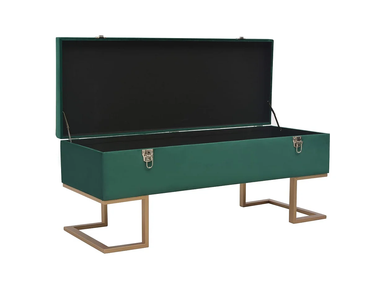 Bank met opbergvak 105 cm Groen Fluweel