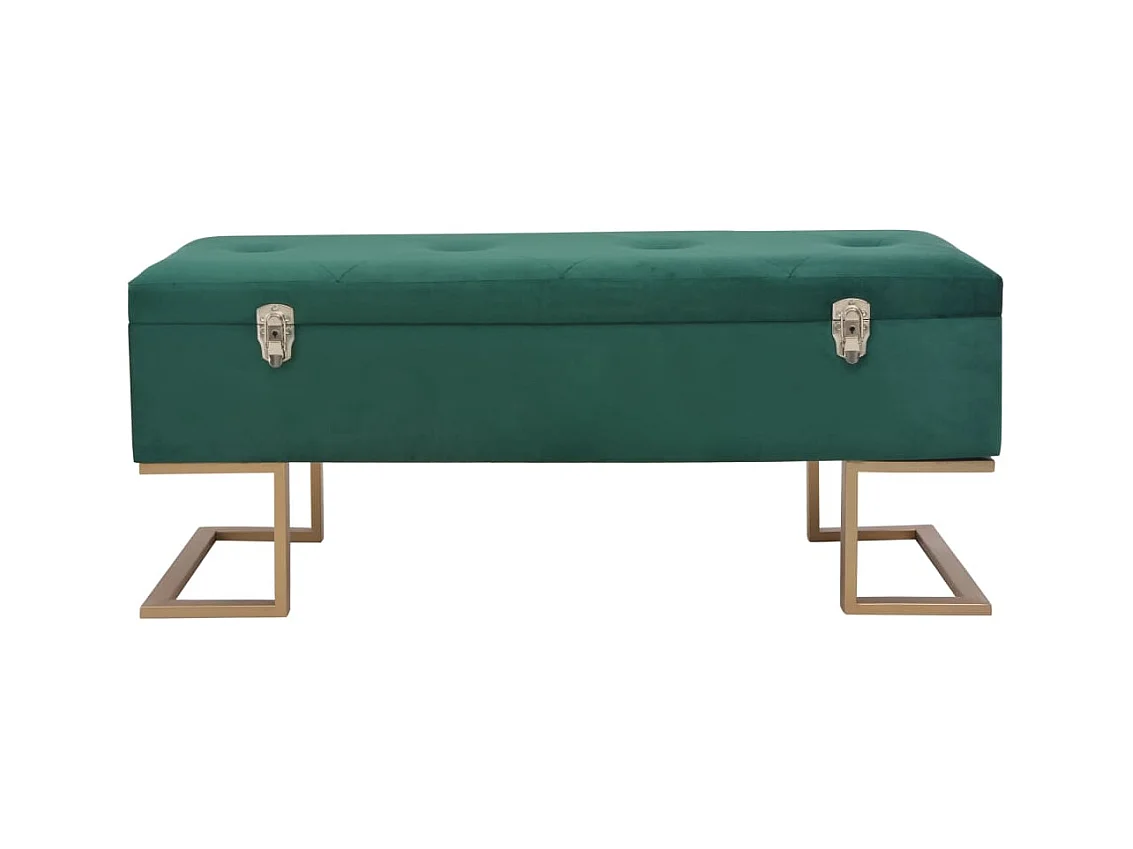 Bank met opbergvak 105 cm Groen Fluweel