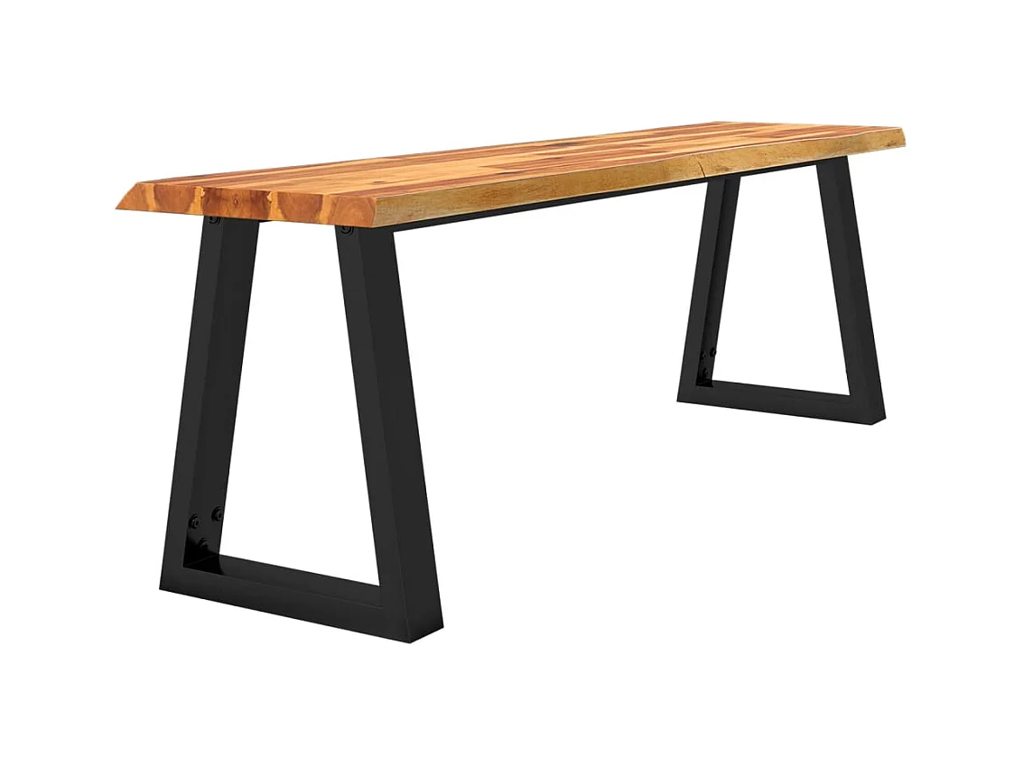 Bank mit Baumkante 140 cm massives Akazienholz