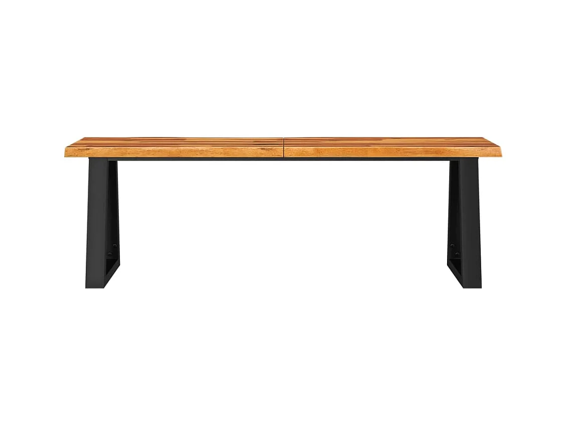 Bank mit Baumkante 140 cm massives Akazienholz