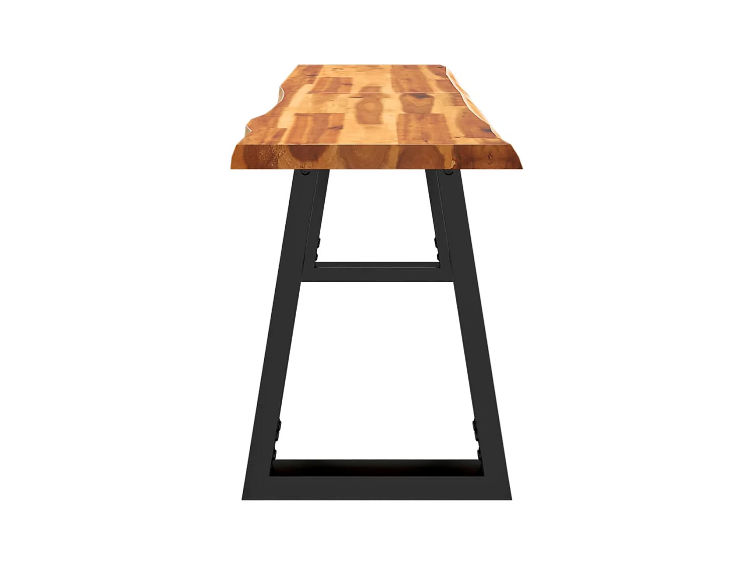 Bank mit Baumkante 140 cm massives Akazienholz