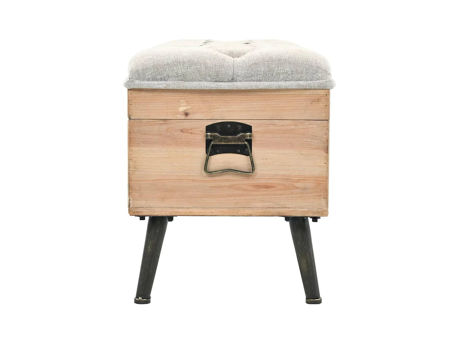 Sitzbank mit Stauraum 110 cm Massivholz Tannenholz