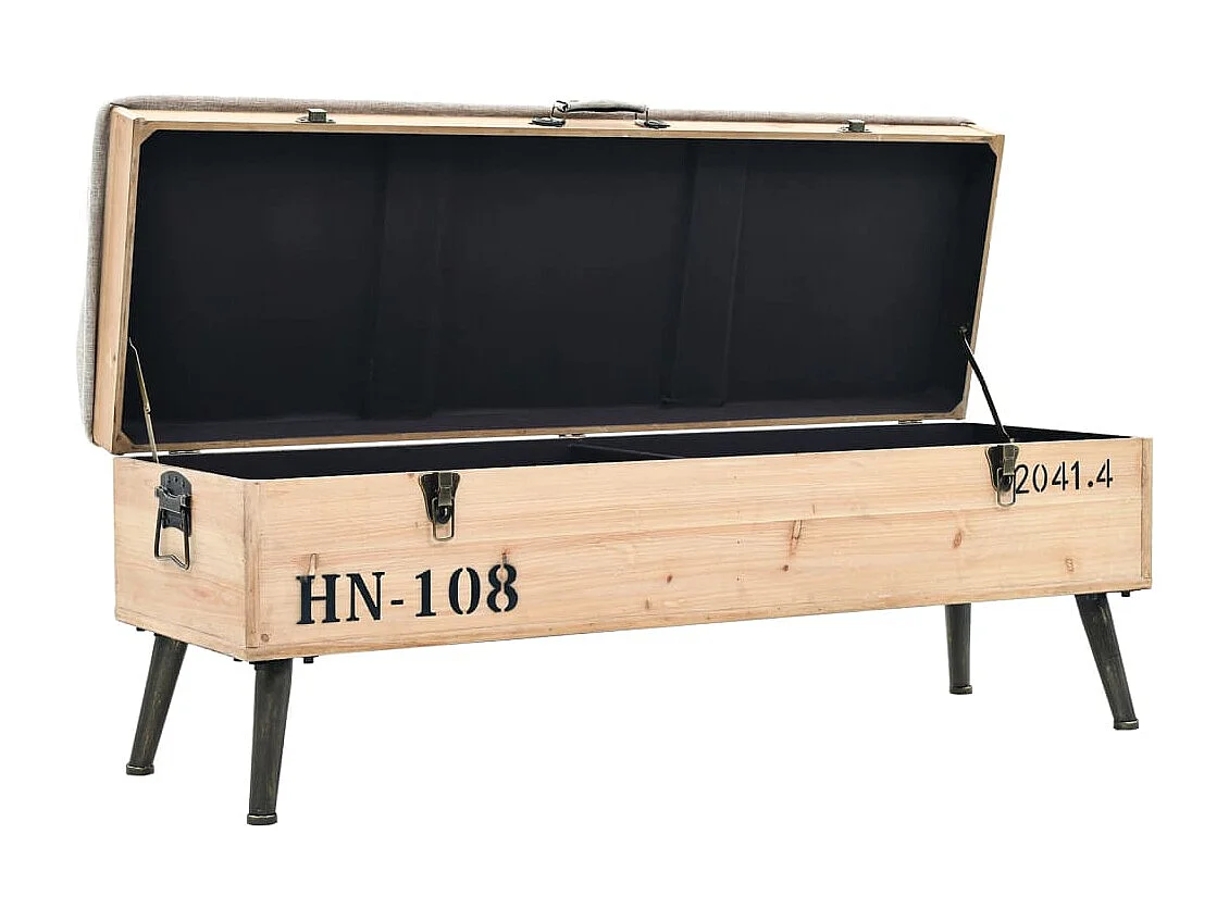 Panca contenitore 110 cm Legno massello di abete