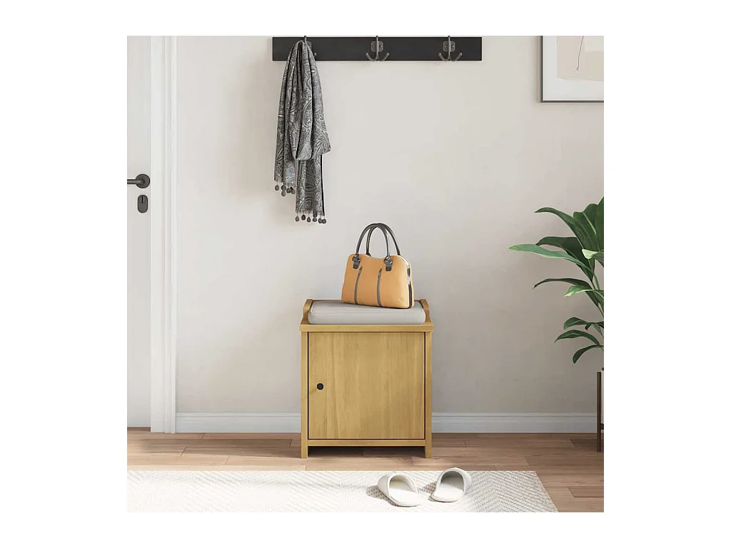 Banc de couloir SANDNES 45x40x50 cm bois de pin massif