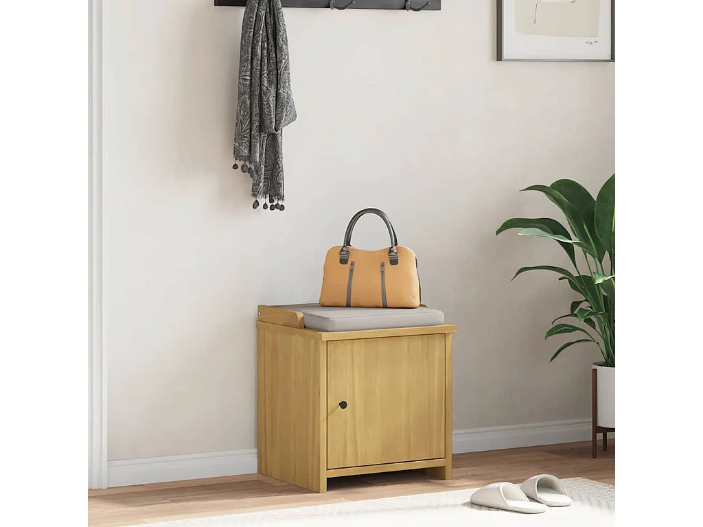 Banc de couloir SANDNES 45x40x50 cm bois de pin massif