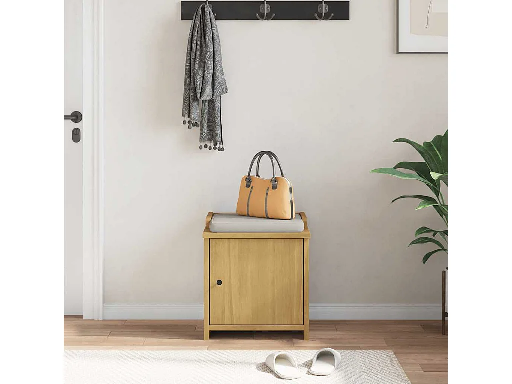 Banc de couloir SANDNES 45x40x50 cm bois de pin massif