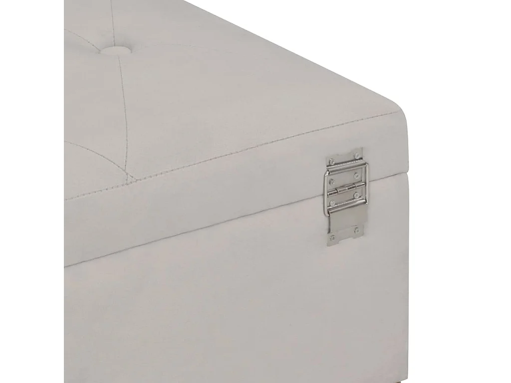 Bank mit Staufach 105 cm Grau Samt