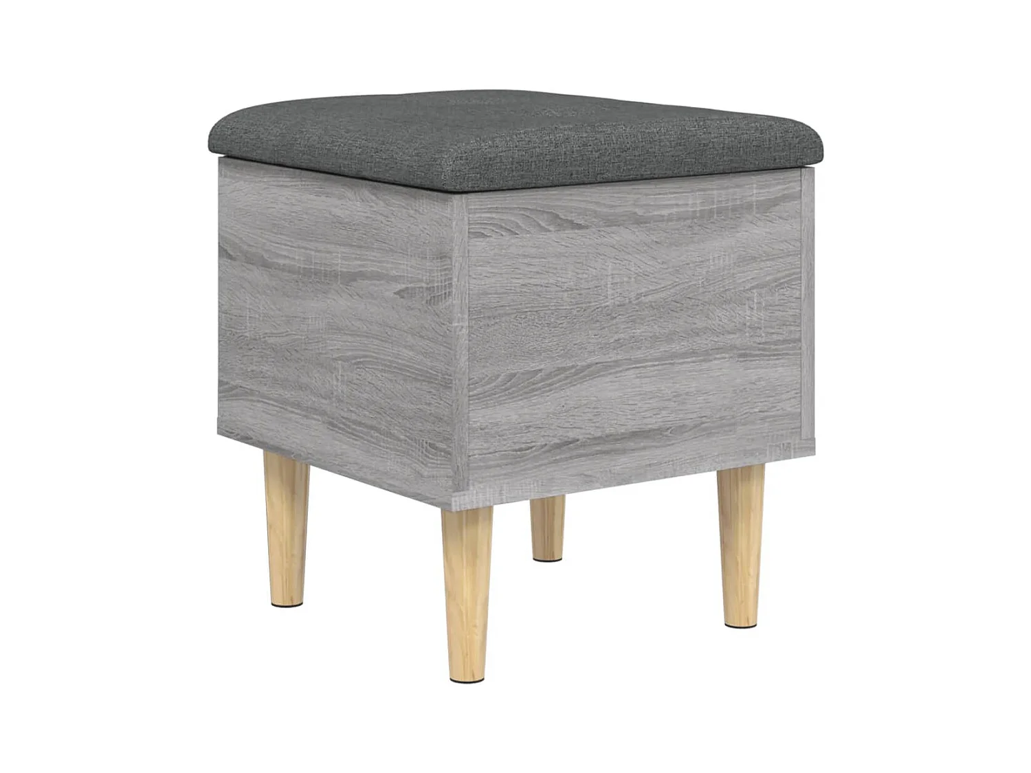 Sonoma graue Aufbewahrungsbank 42x42x46 cm Holzwerkstoff