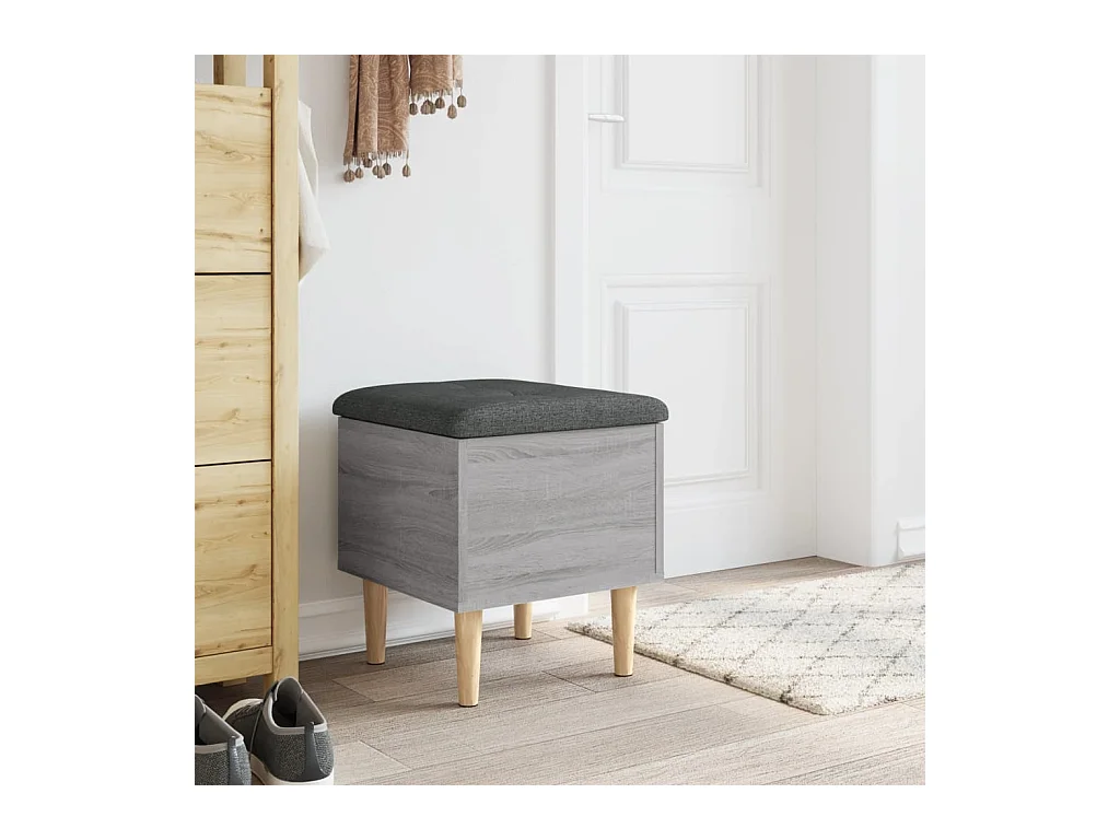 Sonoma graue Aufbewahrungsbank 42x42x46 cm Holzwerkstoff