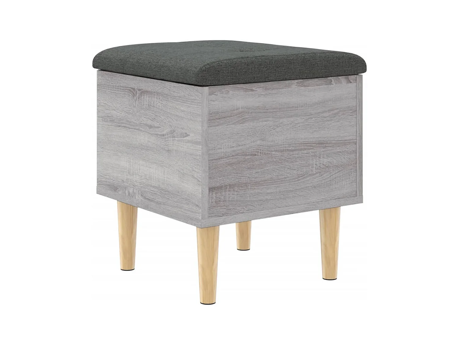 Sonoma graue Aufbewahrungsbank 42x42x46 cm Holzwerkstoff