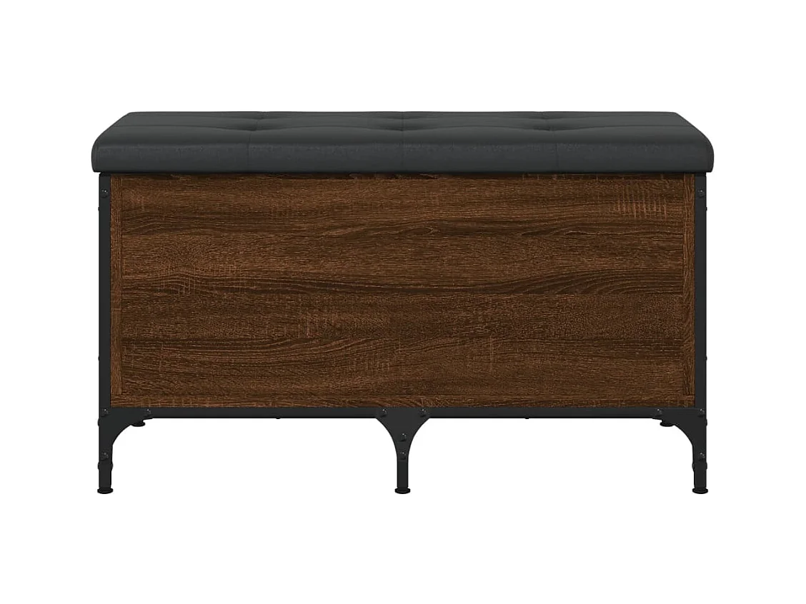 Bruine eikenhouten opbergbank 82x42x45 cm Bewerkt hout