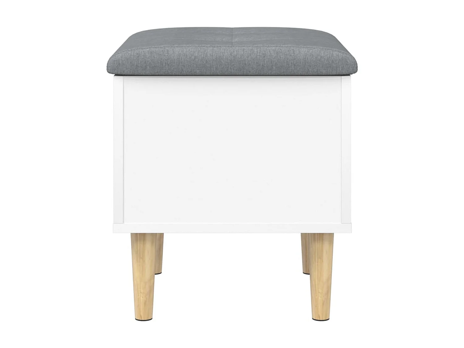 Panca contenitore bianca 42x42x46 cm in legno ingegnerizzato