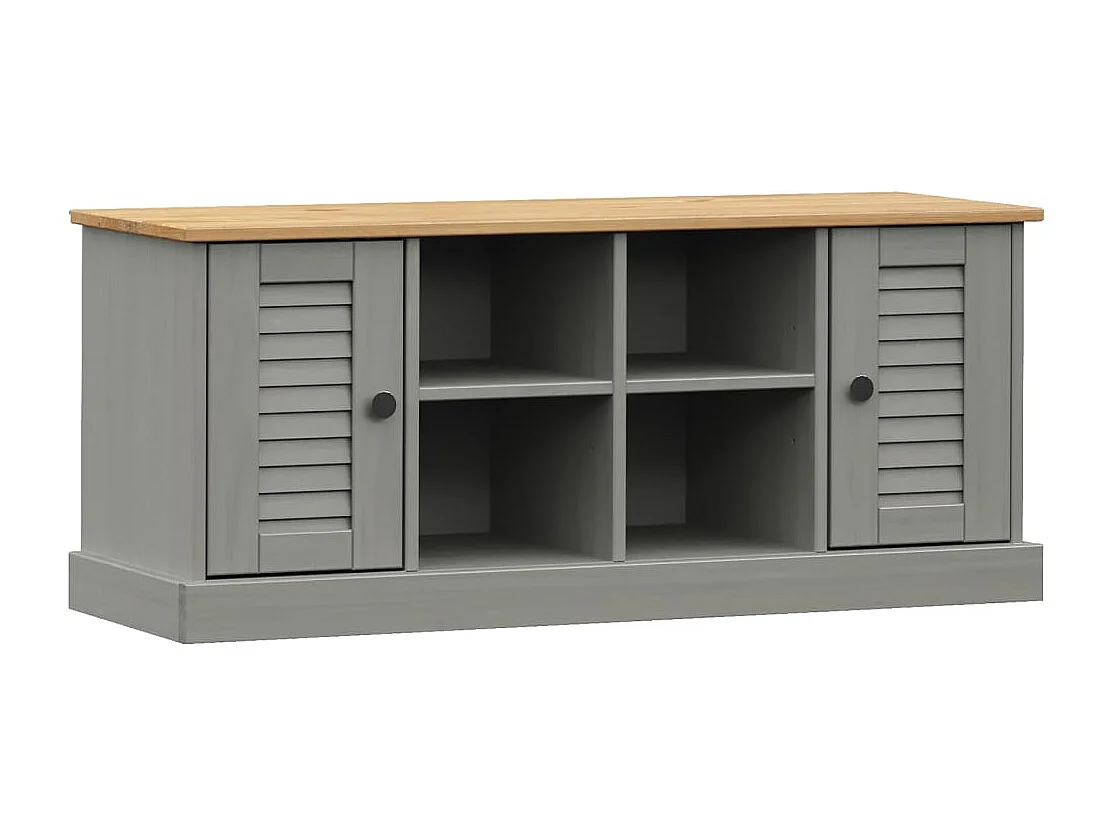 Banco zapatero VIGO gris 106x35x45 cm madera maciza de pino