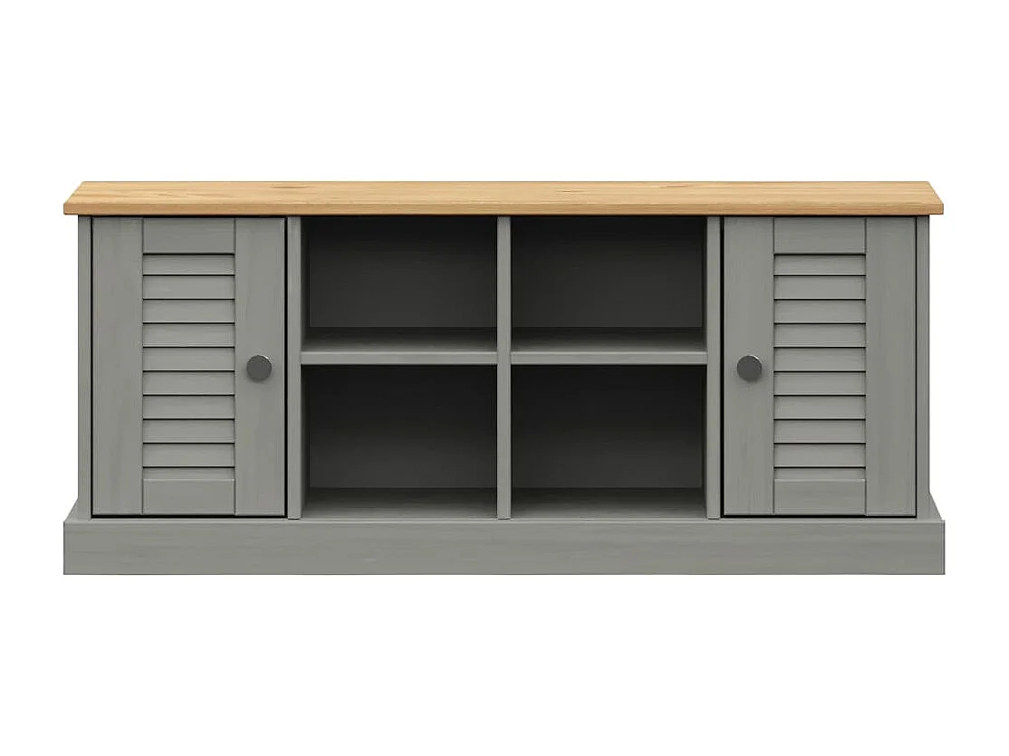 Banco zapatero VIGO gris 106x35x45 cm madera maciza de pino
