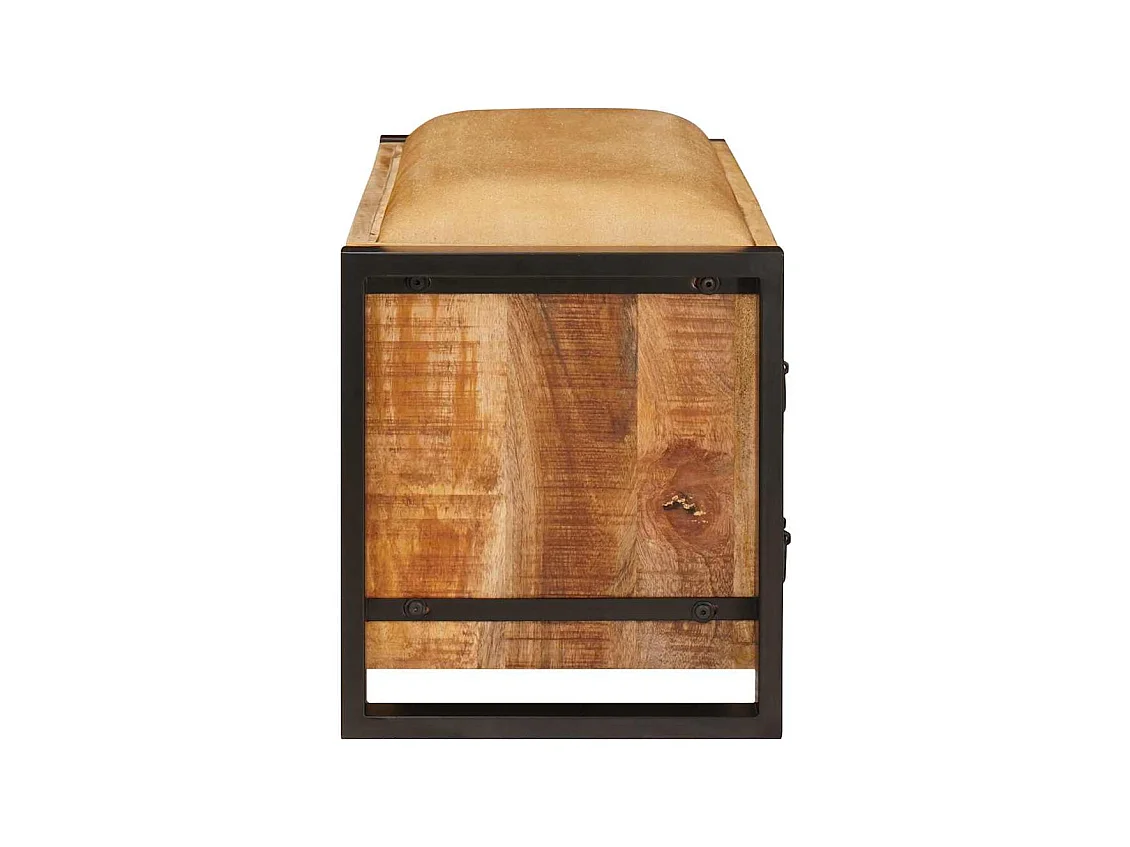 Banc de Rangement avec tiroir Marron Bois de manguier massif