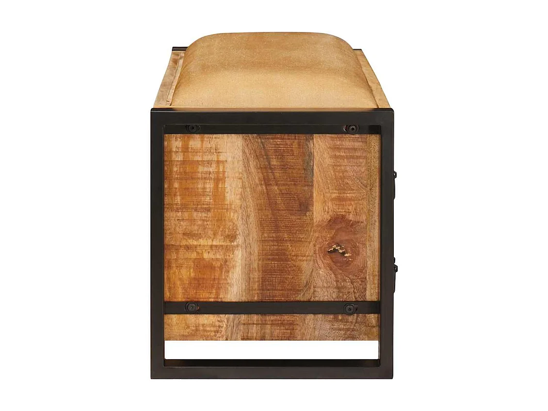 Banc de Rangement avec tiroir Marron Bois de manguier massif