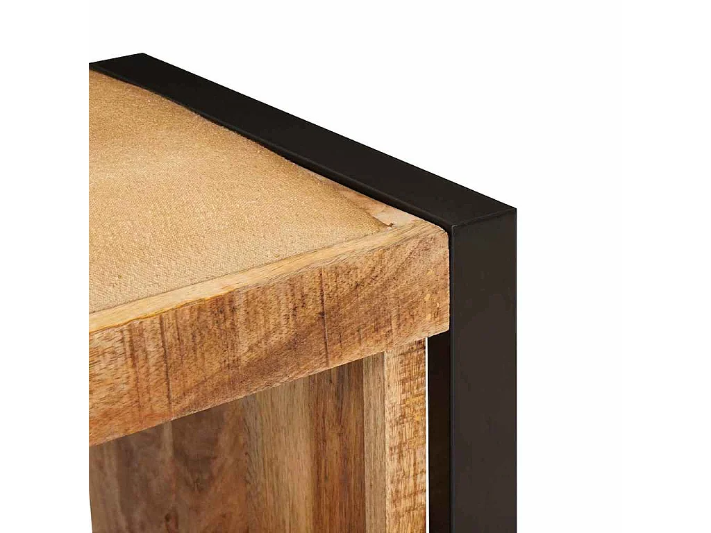 Banc de Rangement avec tiroir Marron Bois de manguier massif