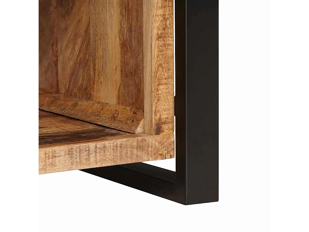 Banc de Rangement avec tiroir Marron Bois de manguier massif