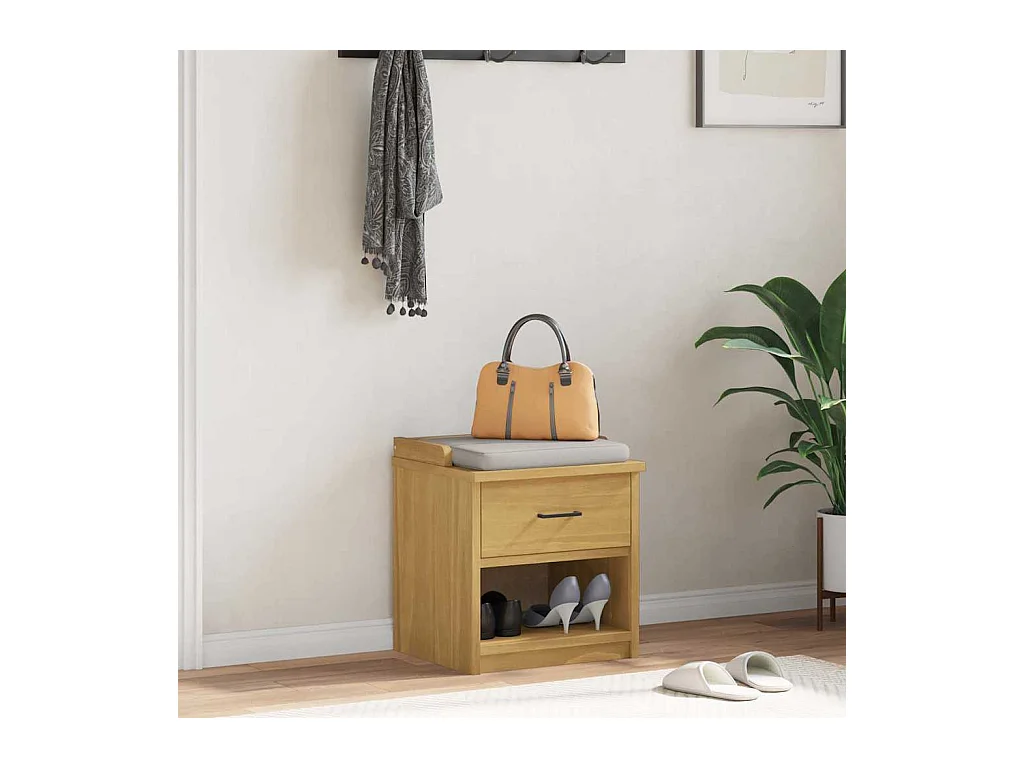 SANDNES Flurbank 45x40x50 cm massives Kiefernholz